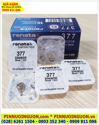 Renata 377 _Pin SR626SW; Pin đồng hồ 1.55v Silver Oxide Renata 377 _Pin SR626SW